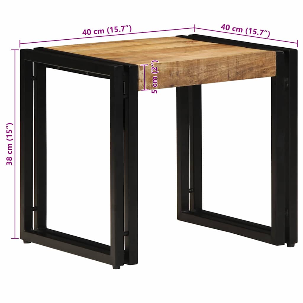 Kaffebord Brun 40 x 40 x 38 cm Massiv mango tre