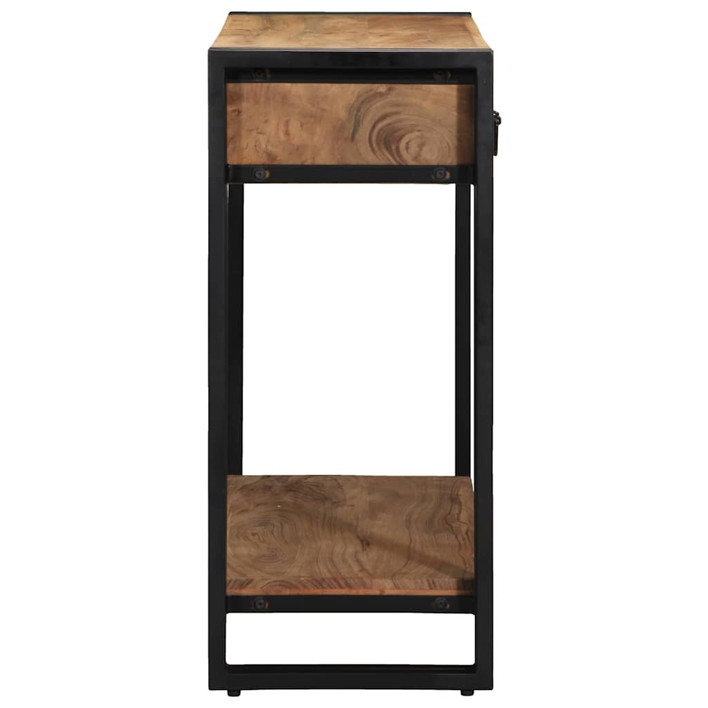Konsollbord med skuff Brun 90 x 33 x 75 cm Solid akasietre