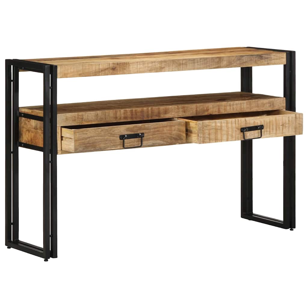 Konsollbord med skuff Brun 120 x 33 x 75 cm Massiv mango tre