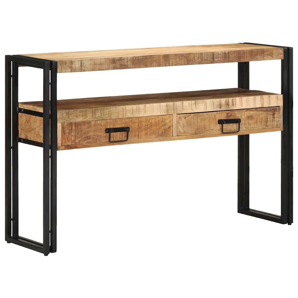Konsollbord med skuff Brun 120 x 33 x 75 cm Massiv mango tre