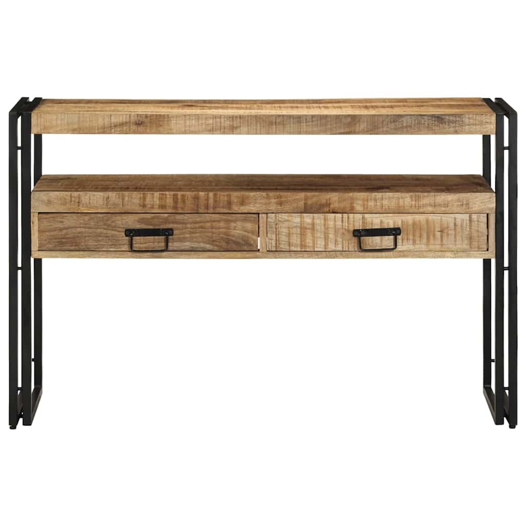 Konsollbord med skuff Brun 120 x 33 x 75 cm Massiv mango tre
