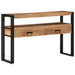 Konsollbord med skuff Brun 120 x 33 x 75 cm Solid akasietre