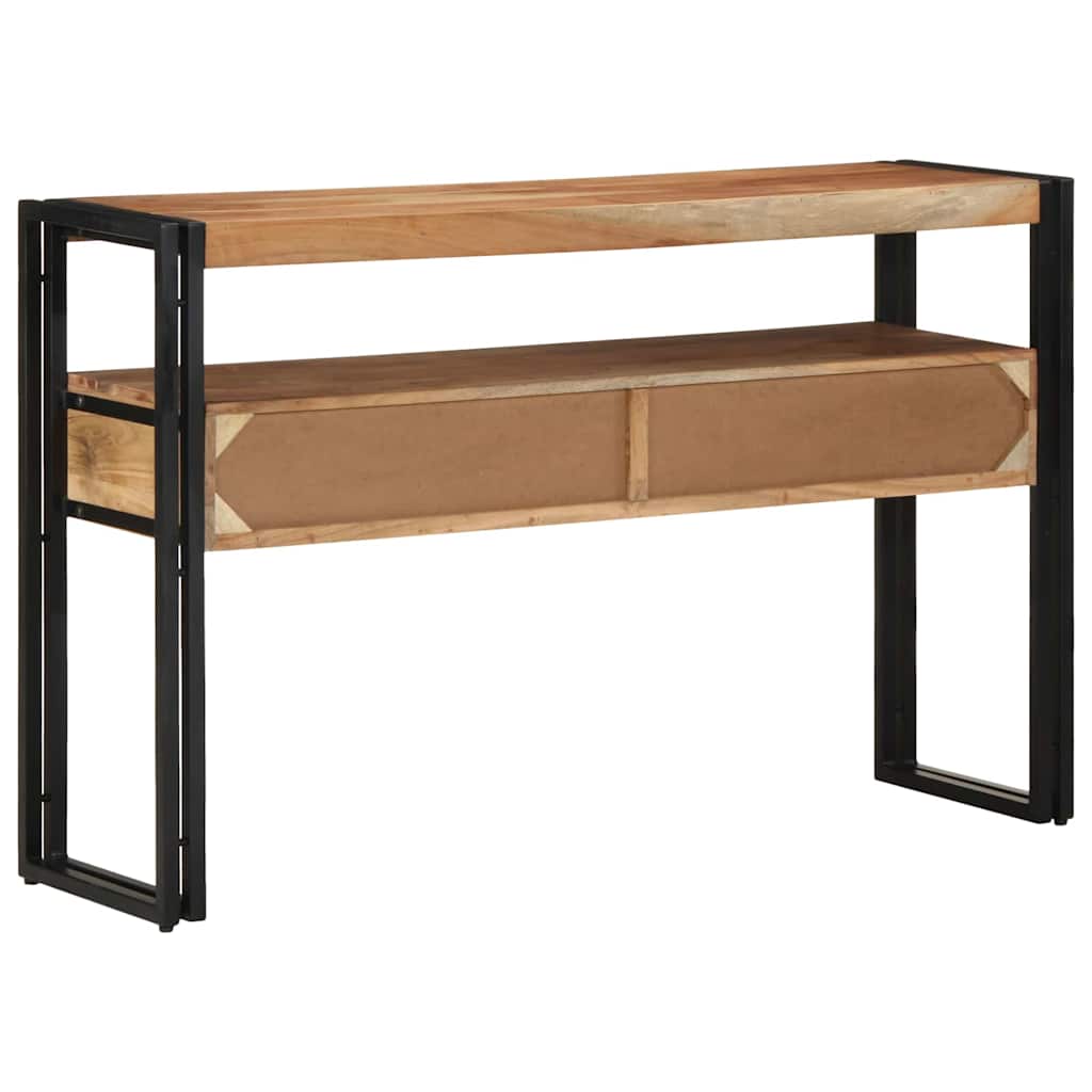 Konsollbord med skuff Brun 120 x 33 x 75 cm Solid akasietre