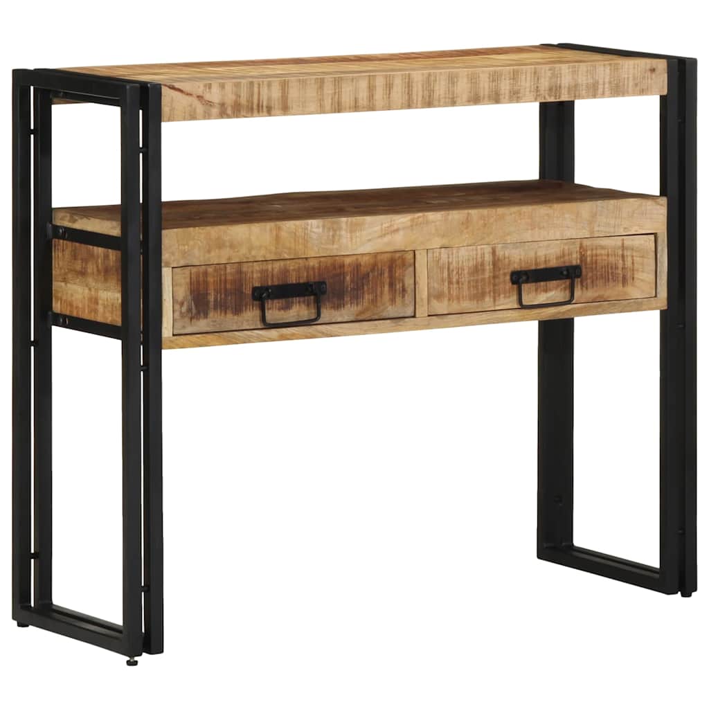 Konsollbord med skuff Brun 90 x 33 x 75 cm Massiv mango tre