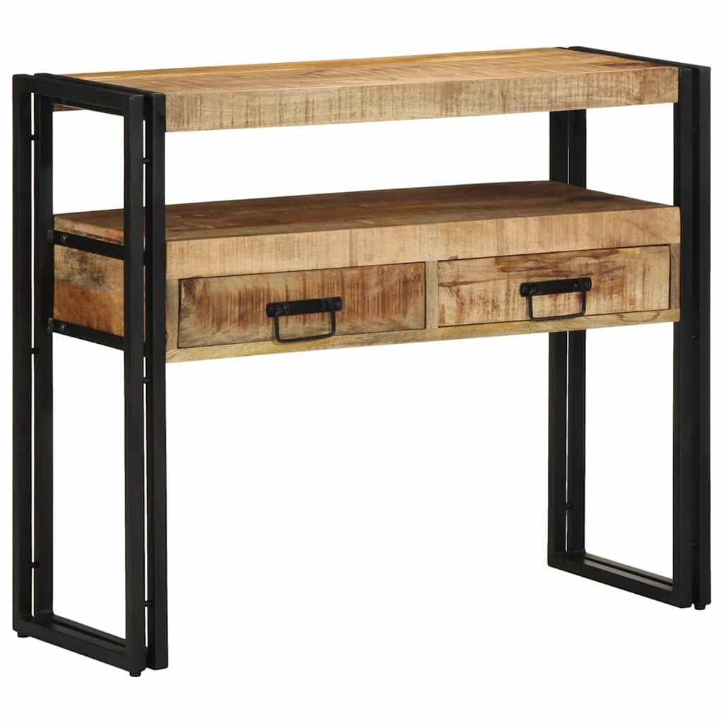 Konsollbord med skuff Brun 90 x 33 x 75 cm Massiv mango tre