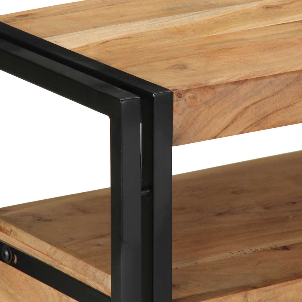 Konsollbord med skuff Brun 90 x 33 x 75 cm Solid akasietre