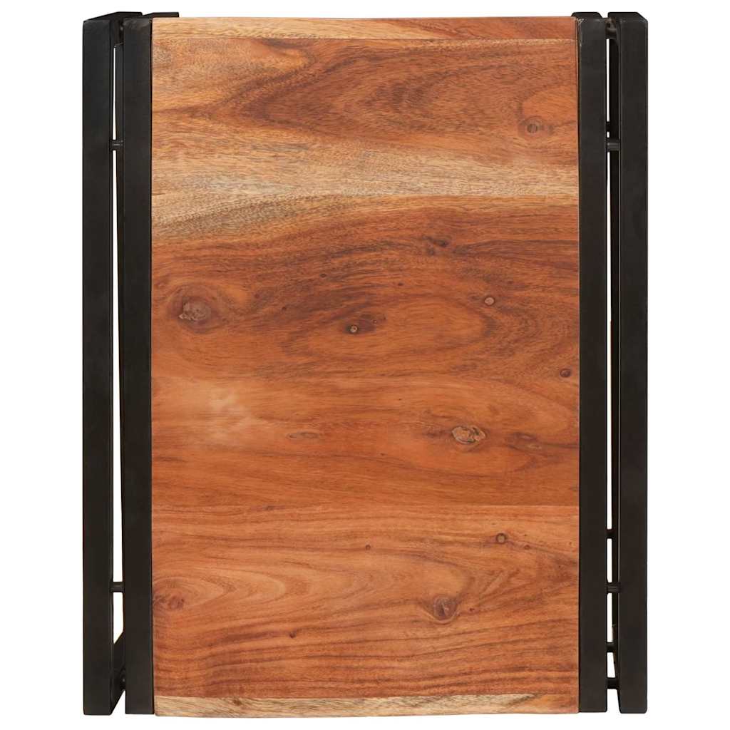 Badehylle med hylle 40 x 50 x 23 cm Massivt mangotre og jern