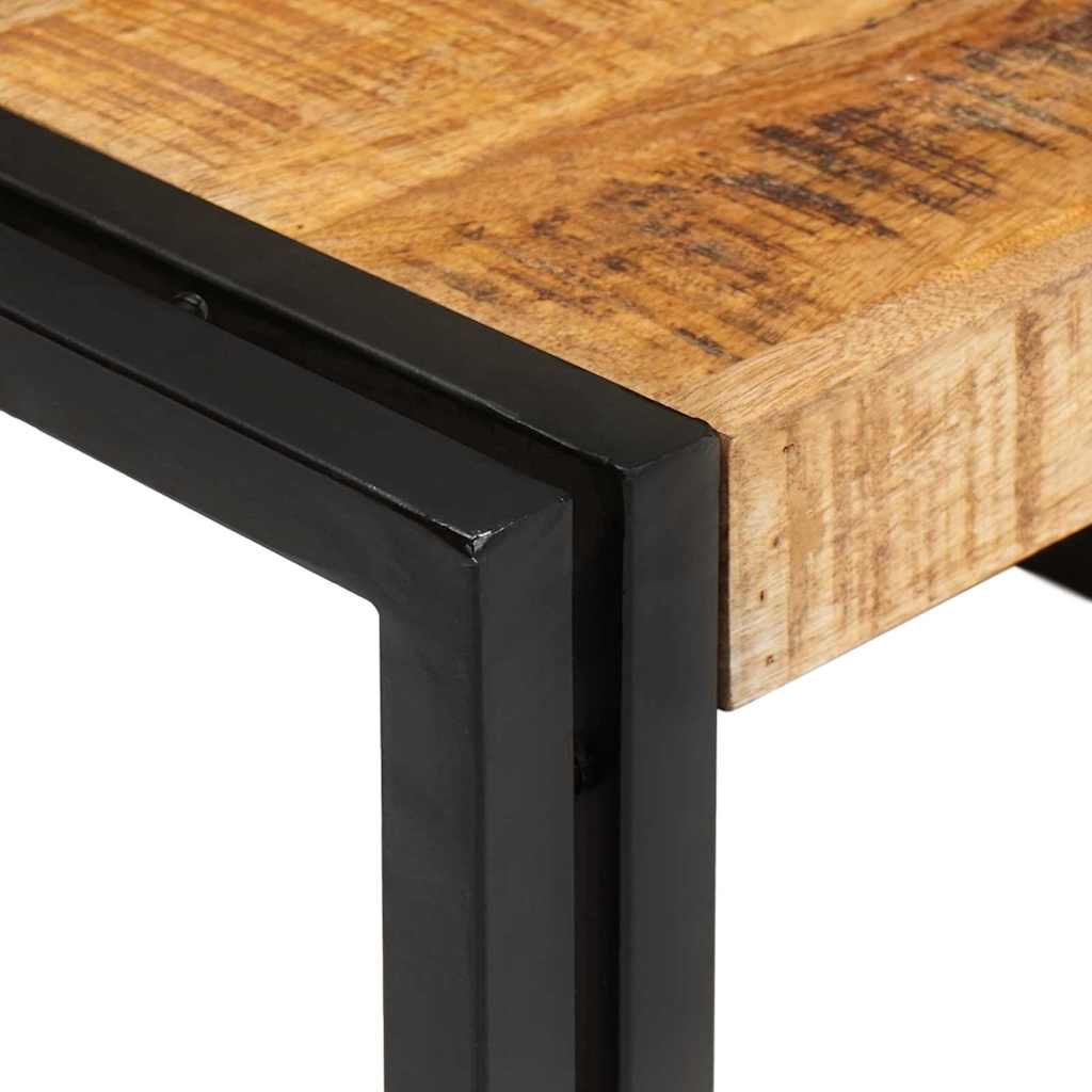 Badehylle med hylle 80 x 50 x 23 cm Massivt mangotre og jern