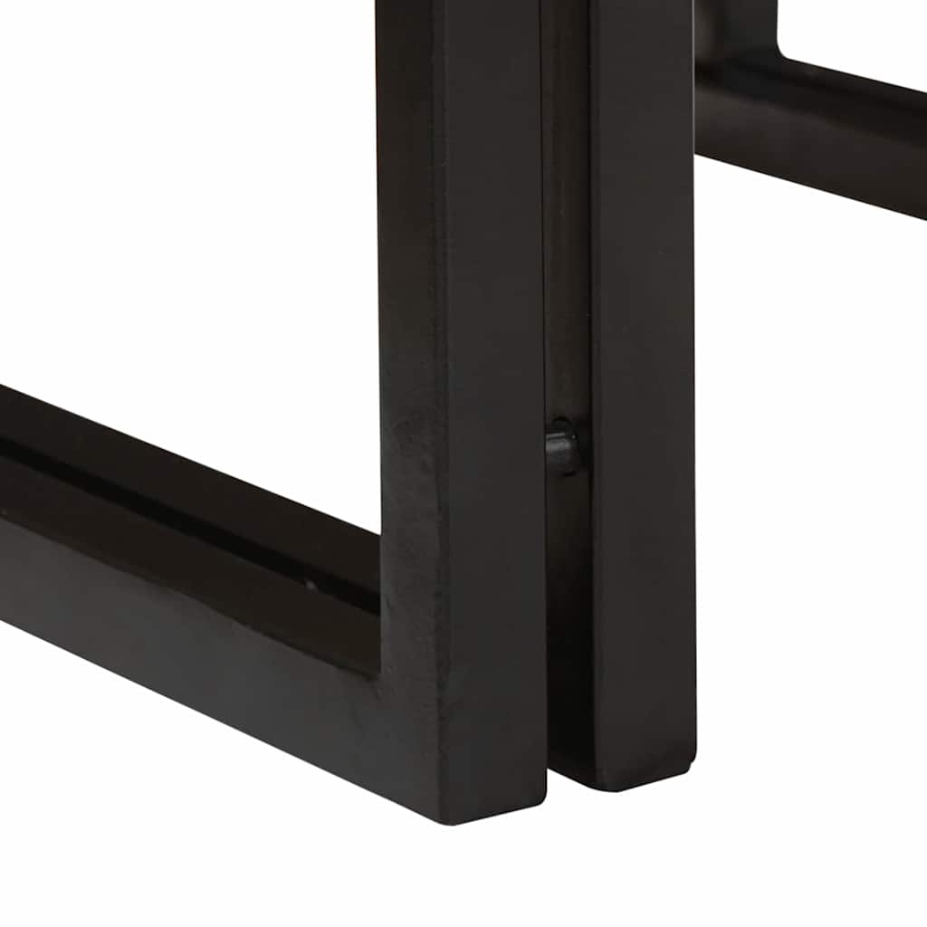 Badehylle med hylle 80 x 50 x 23 cm Massivt mangotre og jern
