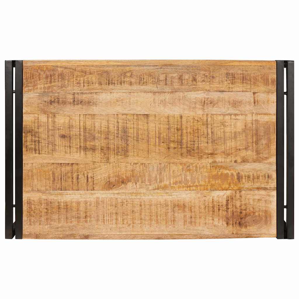 Badehylle med hylle 80 x 50 x 23 cm Massivt mangotre og jern