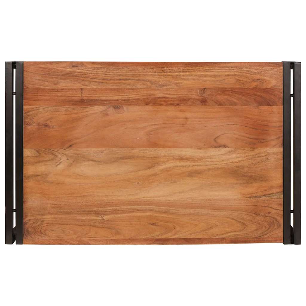 Badehylle med hylle 80 x 50 x 23 cm Massivt mangotre og jern