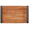 Badehylle med hylle 80 x 50 x 23 cm Massivt mangotre og jern