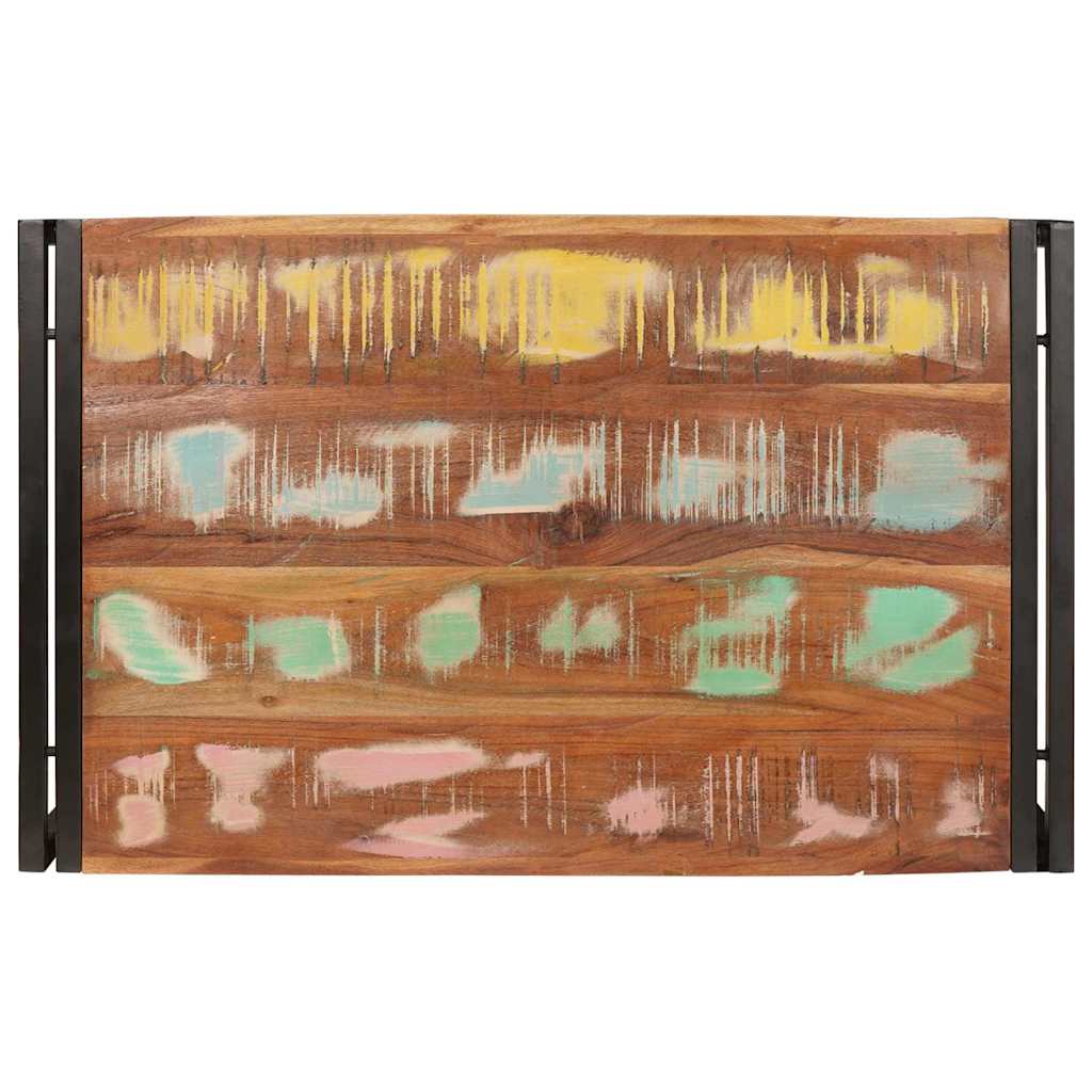Badehylle med hylle 80 x 50 x 23 cm Massivt mangotre og jern