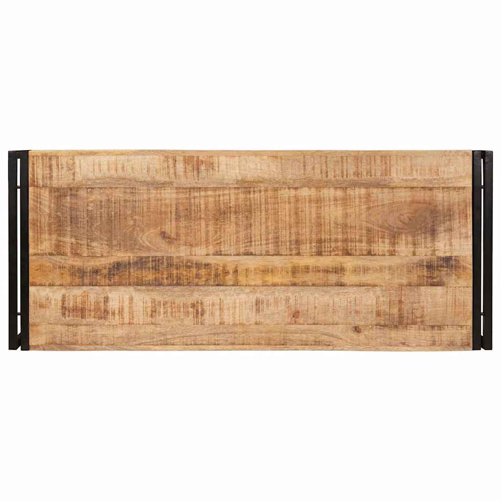 Badehylle med hylle 120 x 50 x 23 cm Massivt mangotre og jern