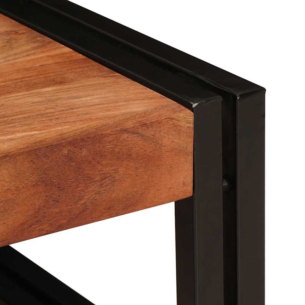 Badehylle med hylle 120 x 50 x 23 cm Massivt mangotre og jern