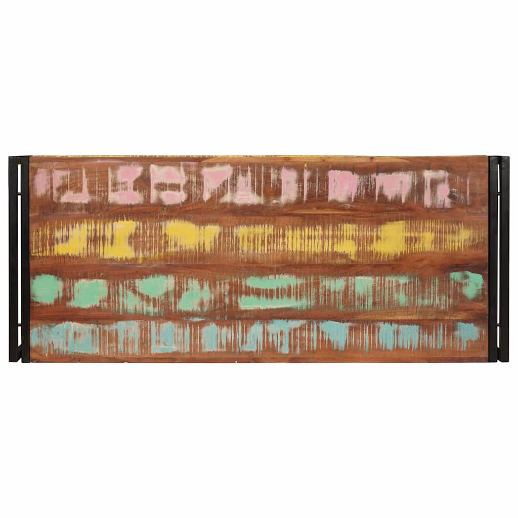 Badehylle med hylle 120 x 50 x 23 cm Massivt mangotre og jern