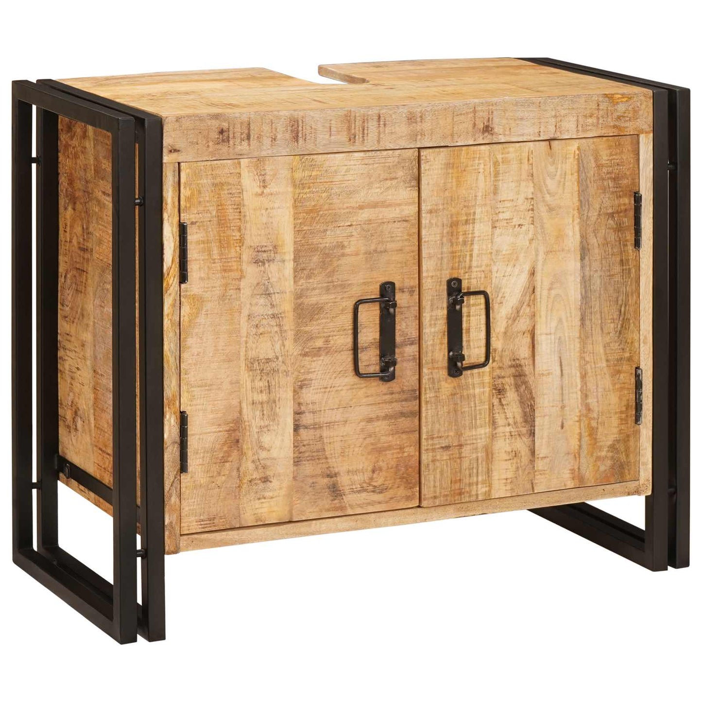 Vaskeskap med hylle Brun 71 x 33 x 58 cm Massiv mango tre