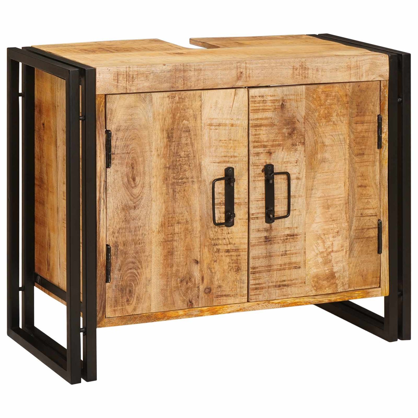 Vaskeskap med hylle Brun 71 x 33 x 58 cm Massiv mango tre