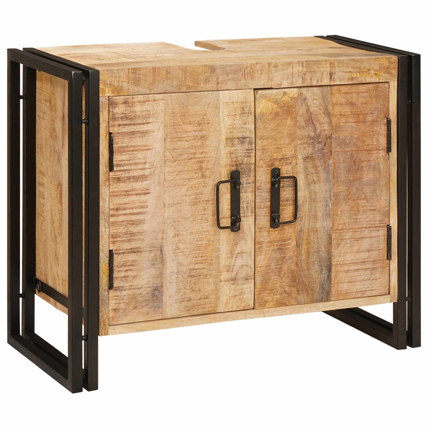 Vaskeskap med hylle Brun 71 x 33 x 58 cm Massiv mango tre