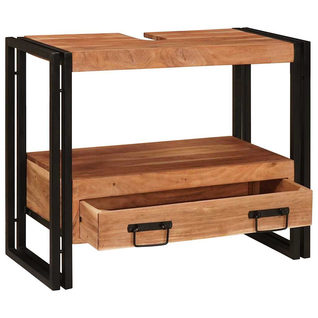 Sminkeskap med skuff Brun 71 x 33 x 58 cm Solid akasietre