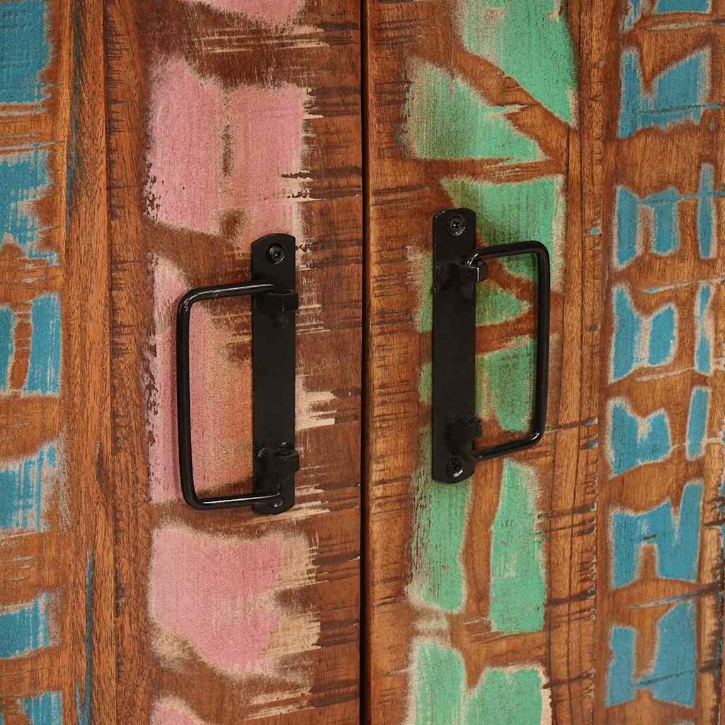 Nattbordskap Flerfarget 38 x 33 x 58 cm gjenvunnet heltre