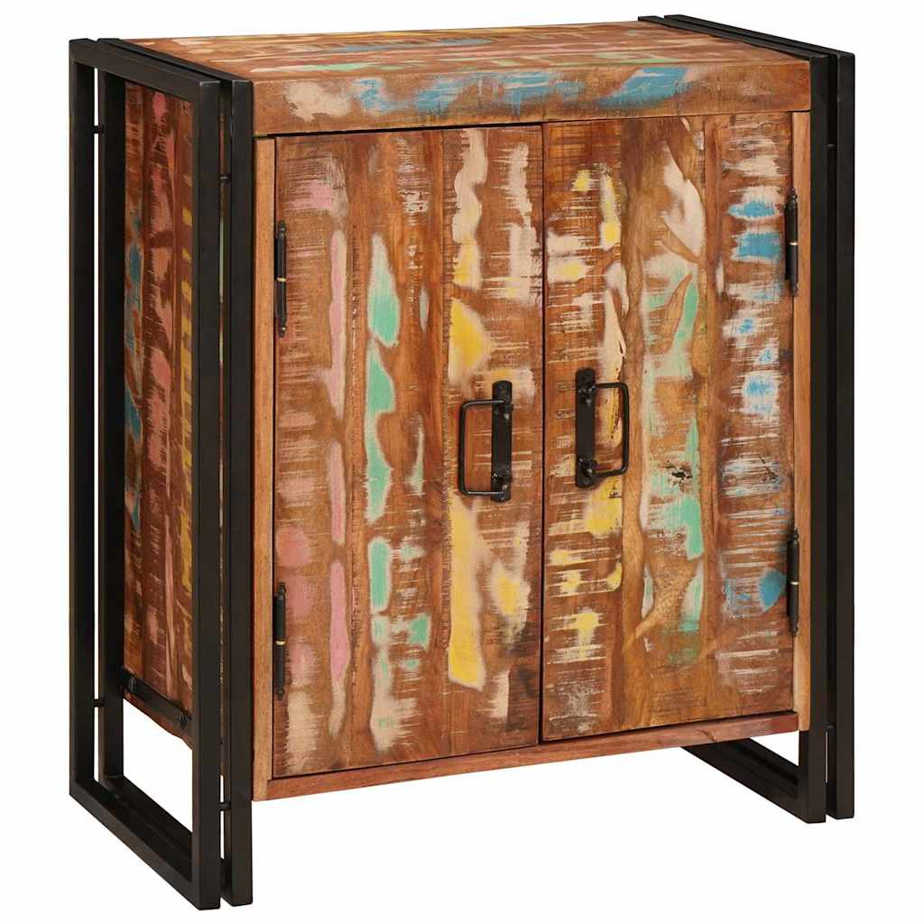 Nattbordskap Flerfarget 66 x 35 x 76 cm gjenvunnet heltre