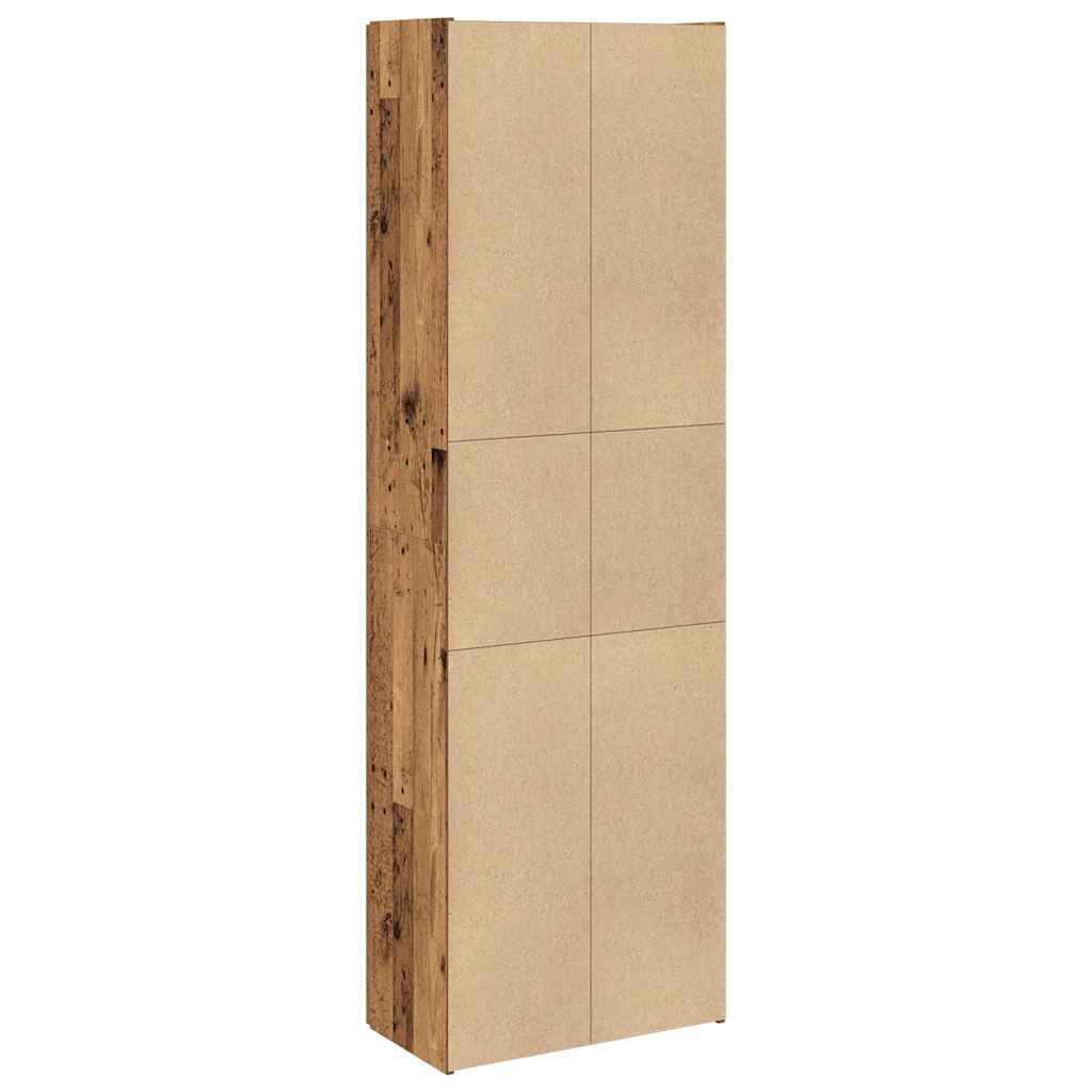 Highboard gammelt tre 60x32x190 cm konstruert tre