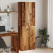 Highboard gammelt tre 60x32x190 cm konstruert tre