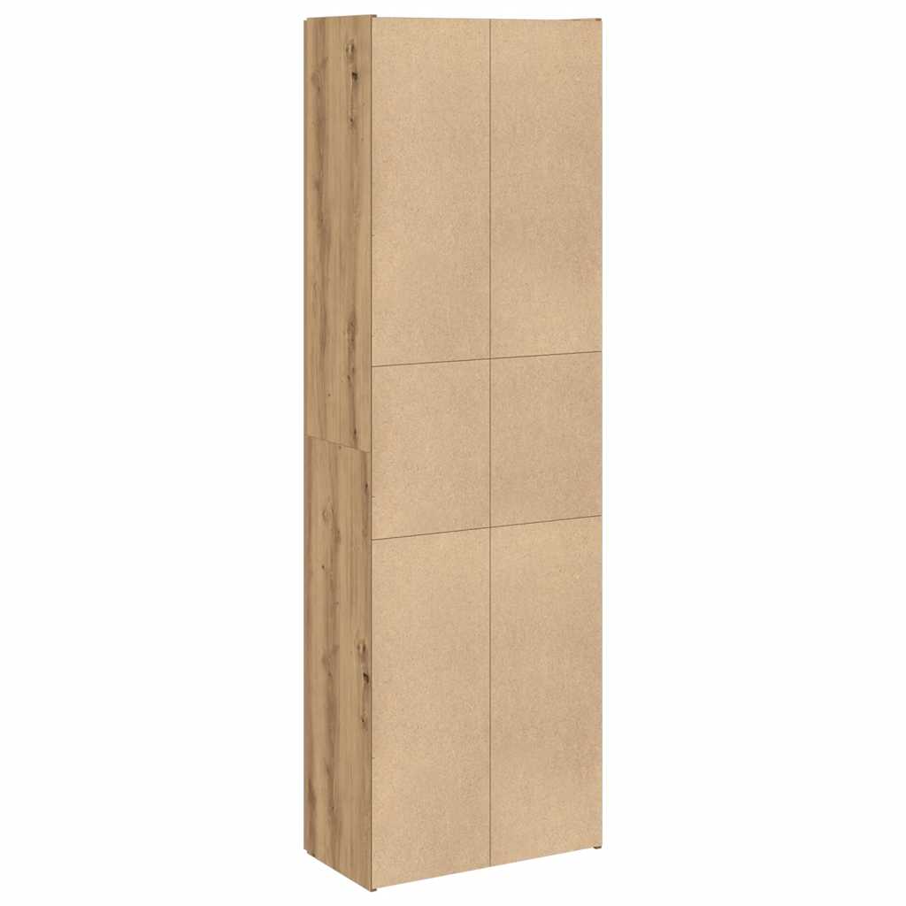 Highboard artisan eik 60x32x190 cm konstruert tre