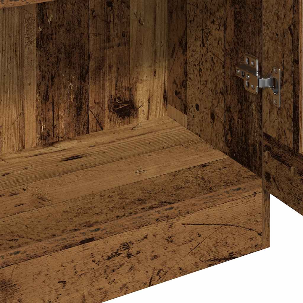 Highboard gammelt tre 82,5x30,5x185 cm konstruert tre