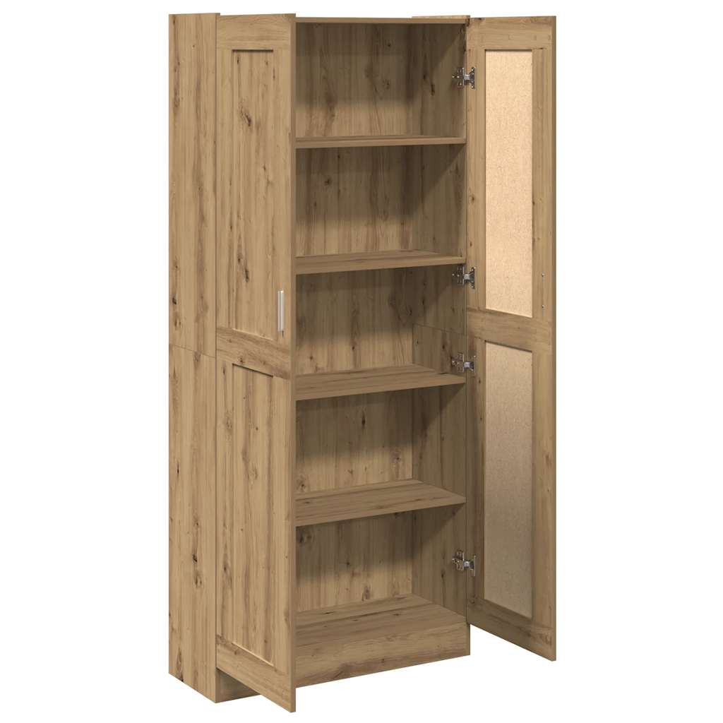 Highboard artisan eik 82,5x30,5x185 cm konstruert tre