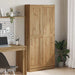 Highboard artisan eik 82,5x30,5x185 cm konstruert tre