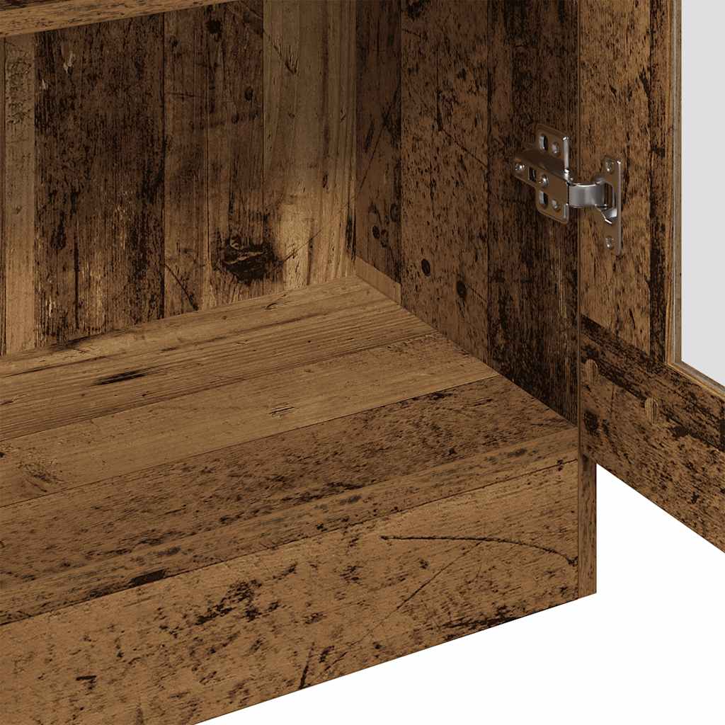 Highboard gammelt tre 82,5x30,5x150 cm konstruert tre