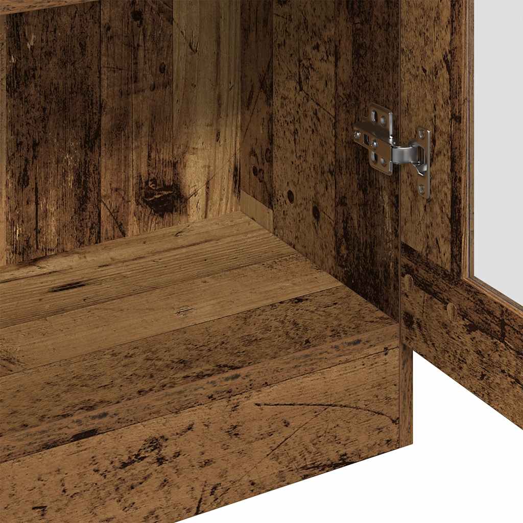 Highboard gammelt tre 82,5x30,5x185 cm konstruert tre