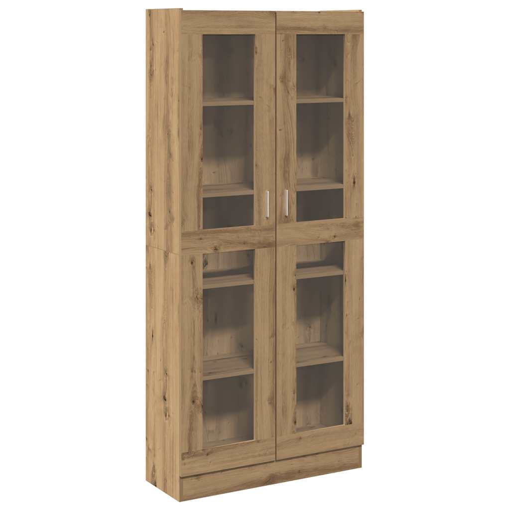 Highboard artisan eik 82,5x30,5x185 cm konstruert tre