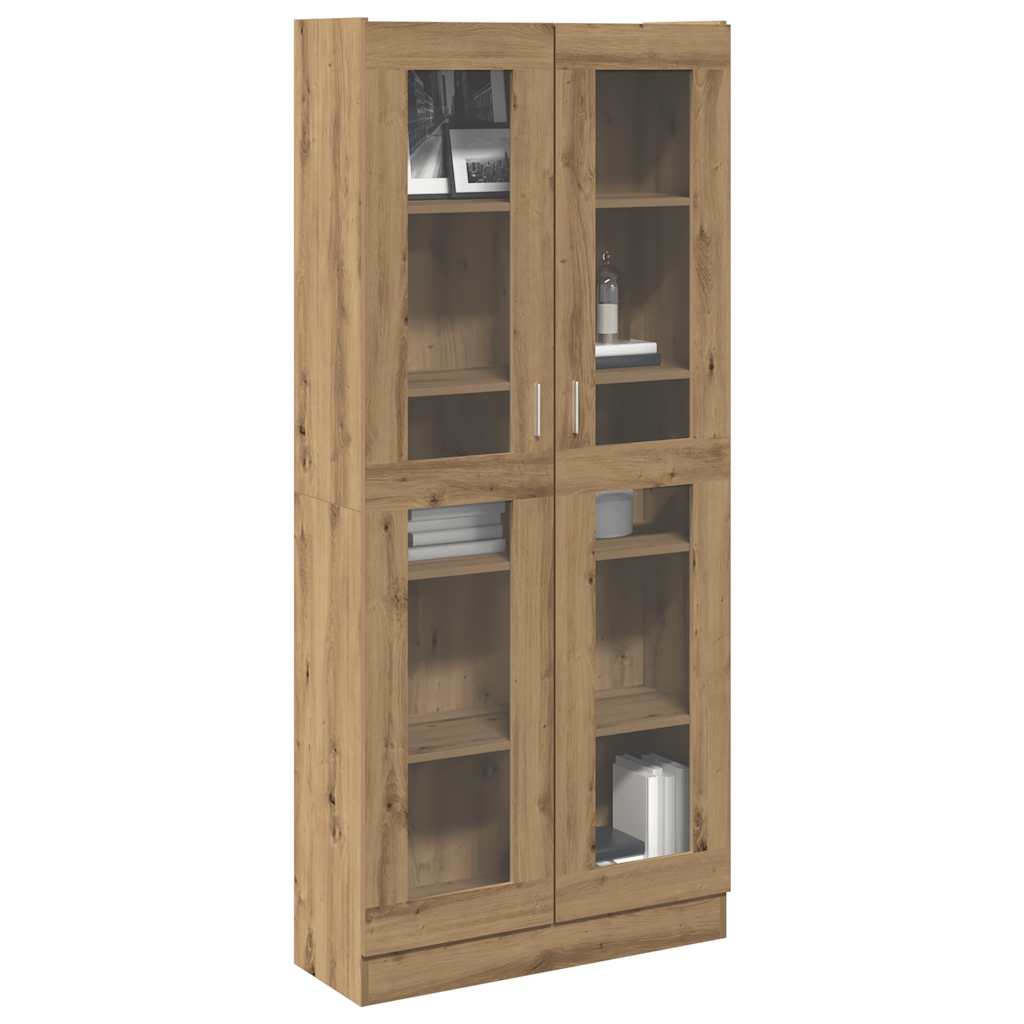 Highboard artisan eik 82,5x30,5x185 cm konstruert tre