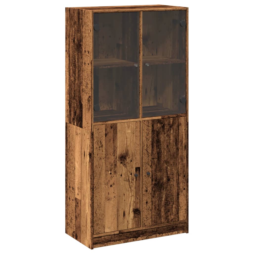 Highboard med dører gammelt tre 68x37x142 cm konstruert tre vidaXL