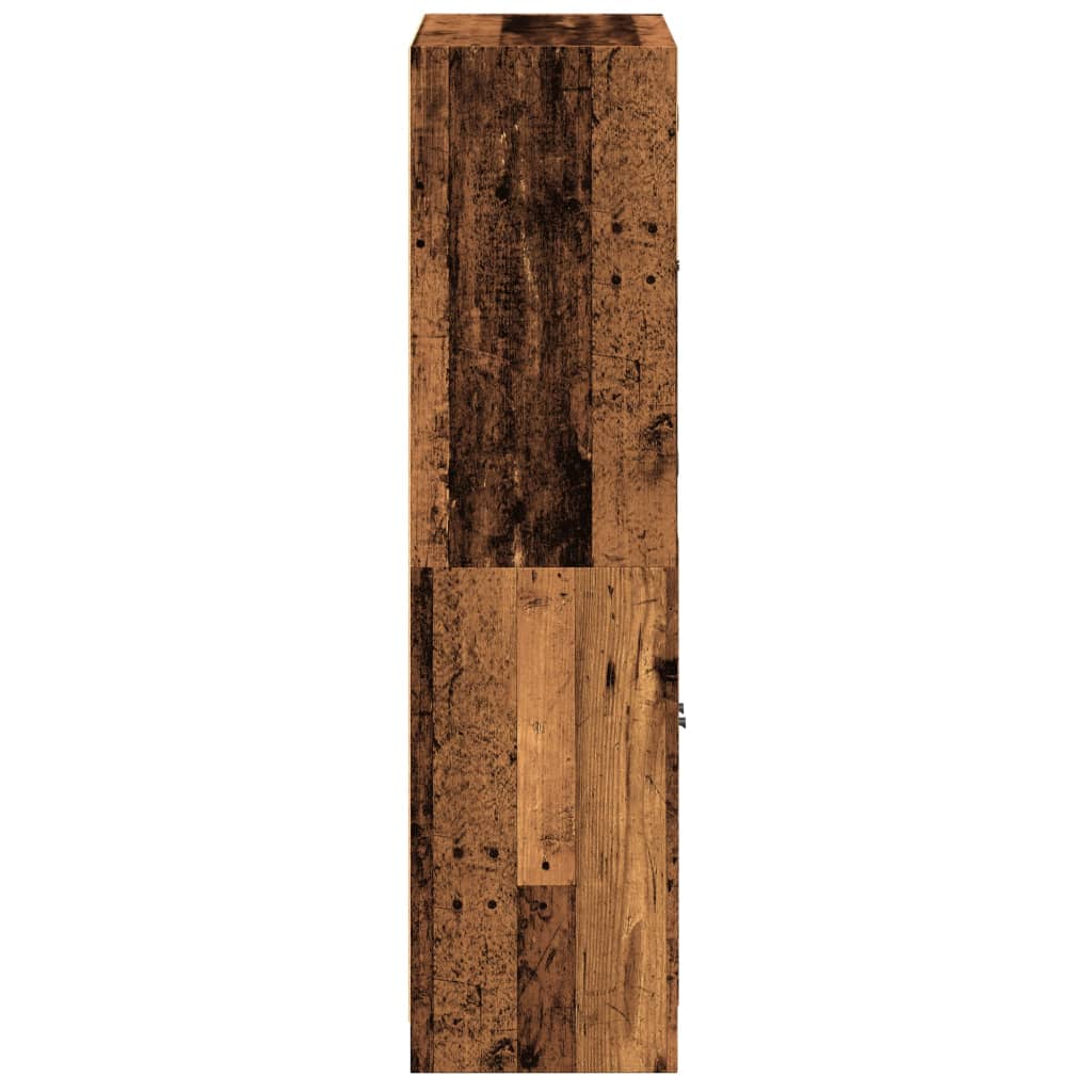 Highboard med dører gammelt tre 68x37x142 cm konstruert tre vidaXL