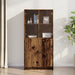 Highboard med dører gammelt tre 68x37x142 cm konstruert tre vidaXL