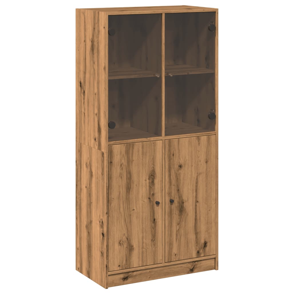 Highboard med dører artisan eik 68x37x142 cm konstruert tre
