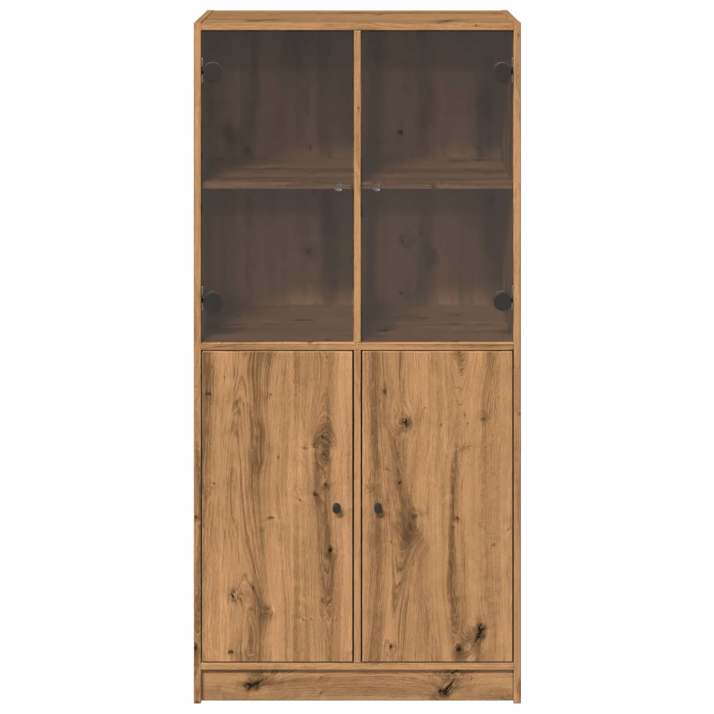 Highboard med dører artisan eik 68x37x142 cm konstruert tre