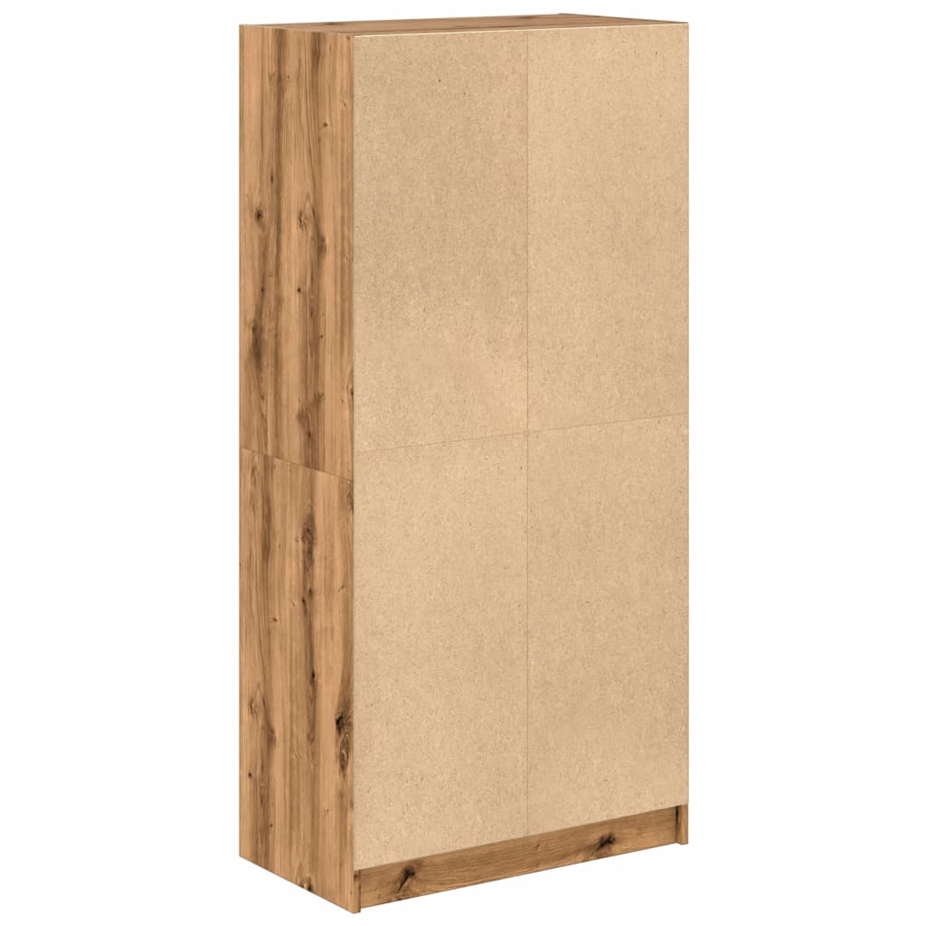 Highboard med dører artisan eik 68x37x142 cm konstruert tre