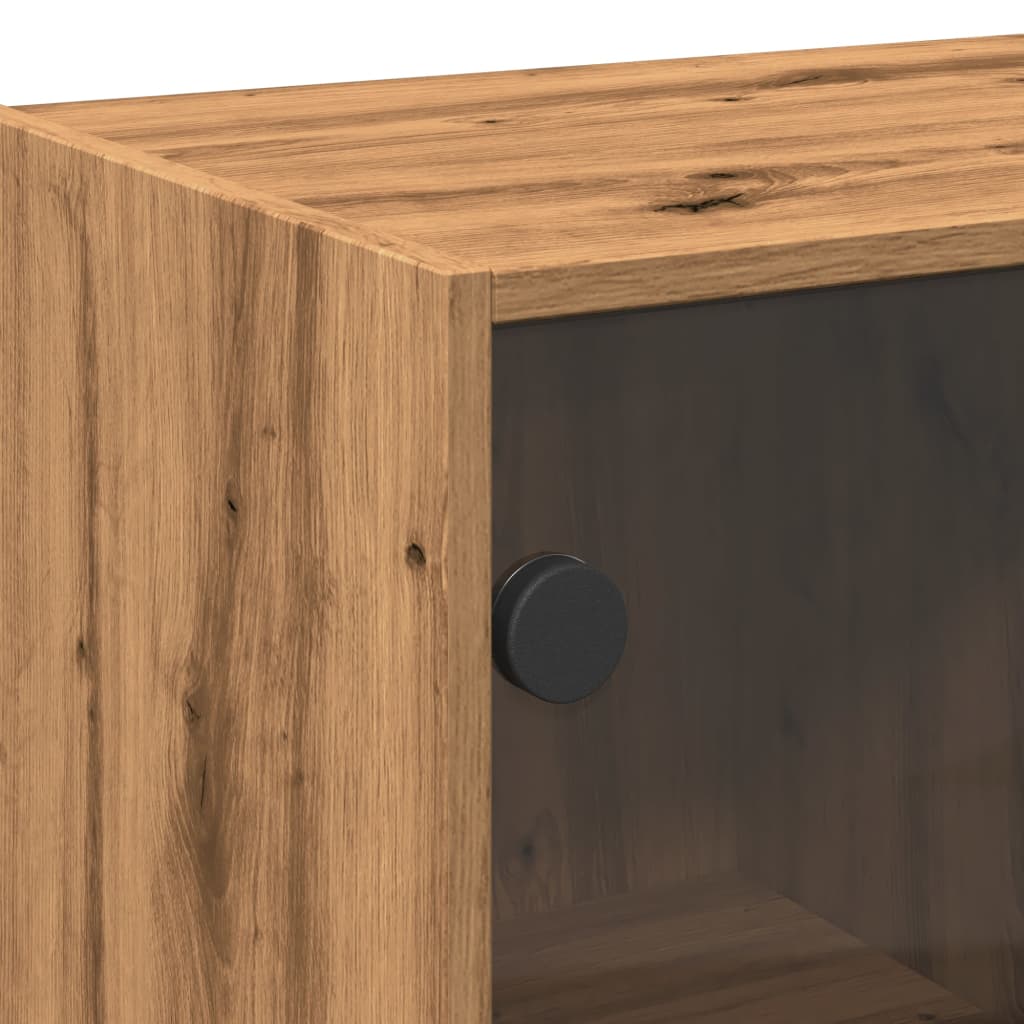 Highboard med dører artisan eik 68x37x142 cm konstruert tre