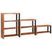 Bokhylle 3 pcs Brun 80 x 30 x 110 cm Solid akasietre