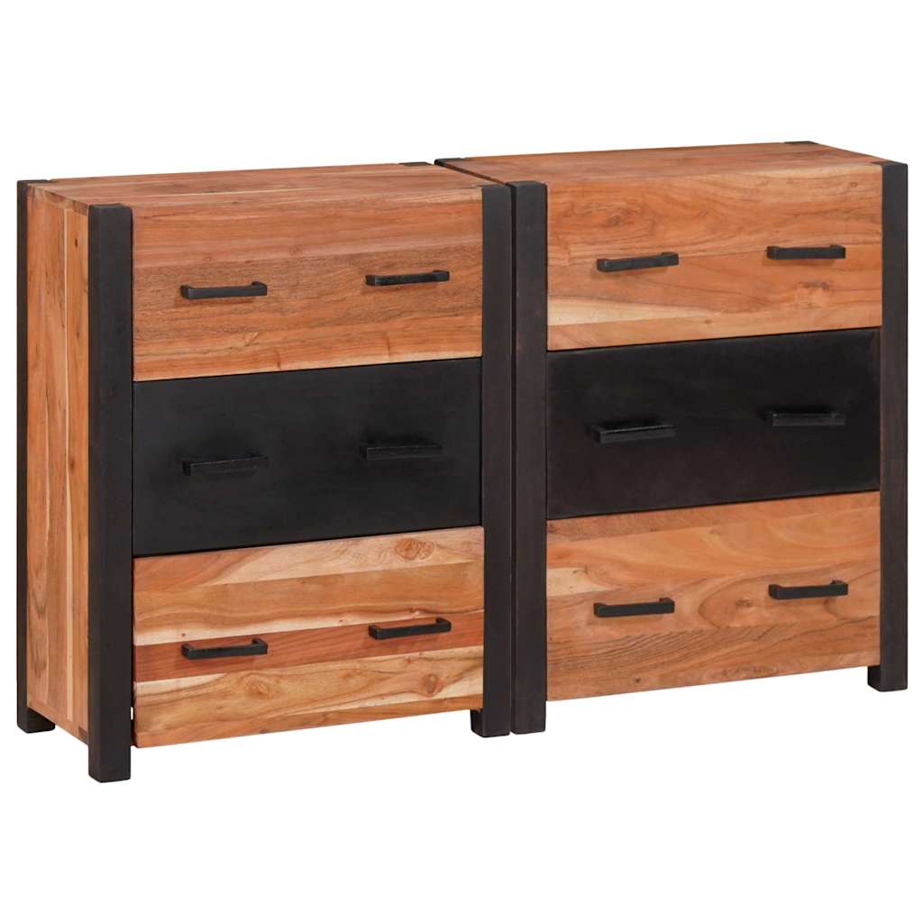 Serviesskap 3 pcs Brun 110 x 30 x 75 cm Solid akasietre