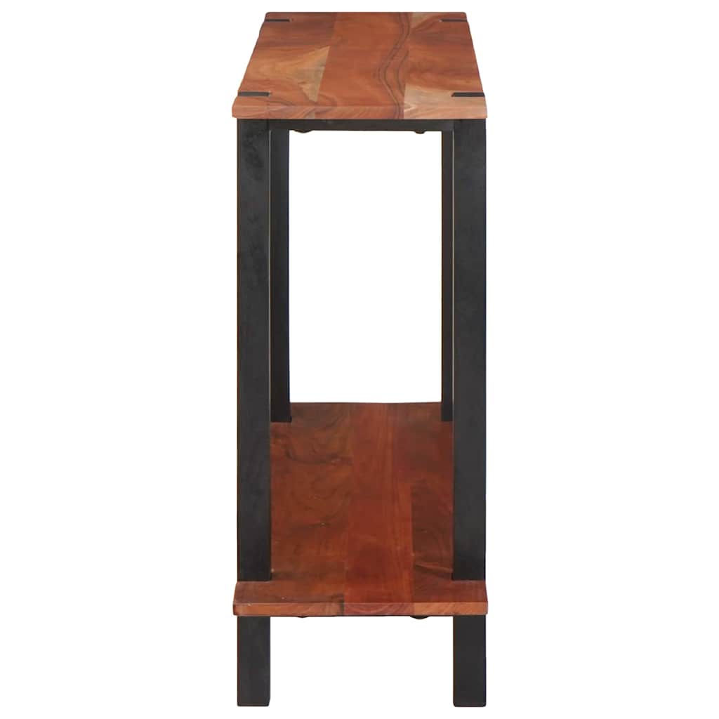 Konsollbord med hylle Brun og svart 110 x 30 x 75 cm