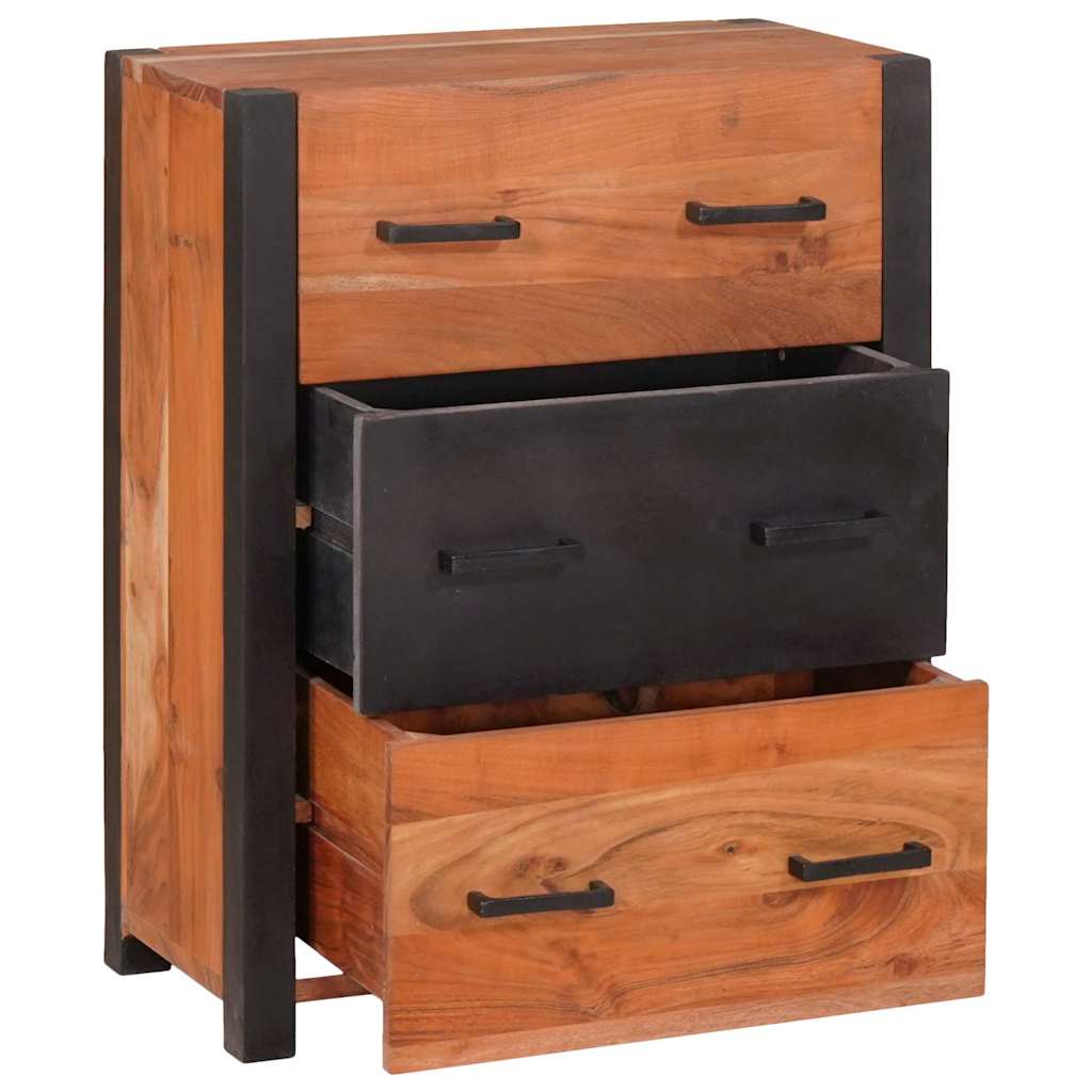 Serviesskap med skuff Brun 55 x 30 x 75 cm Solid akasietre