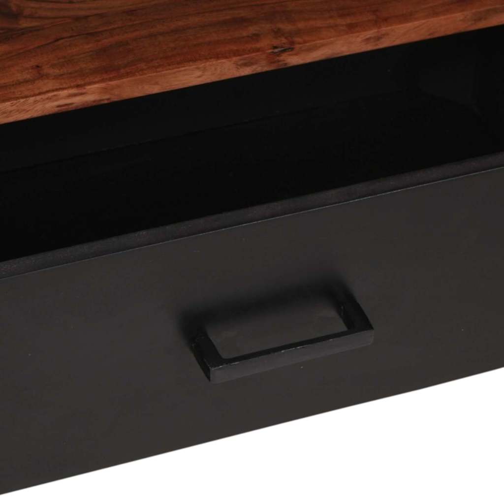 Medieskap med skuff Brun 110 x 30 x 40 cm Solid akasietre