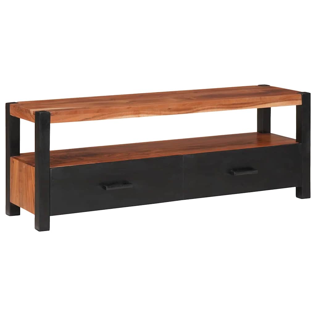 Medieskap med skuff Brun 110 x 30 x 40 cm Solid akasietre