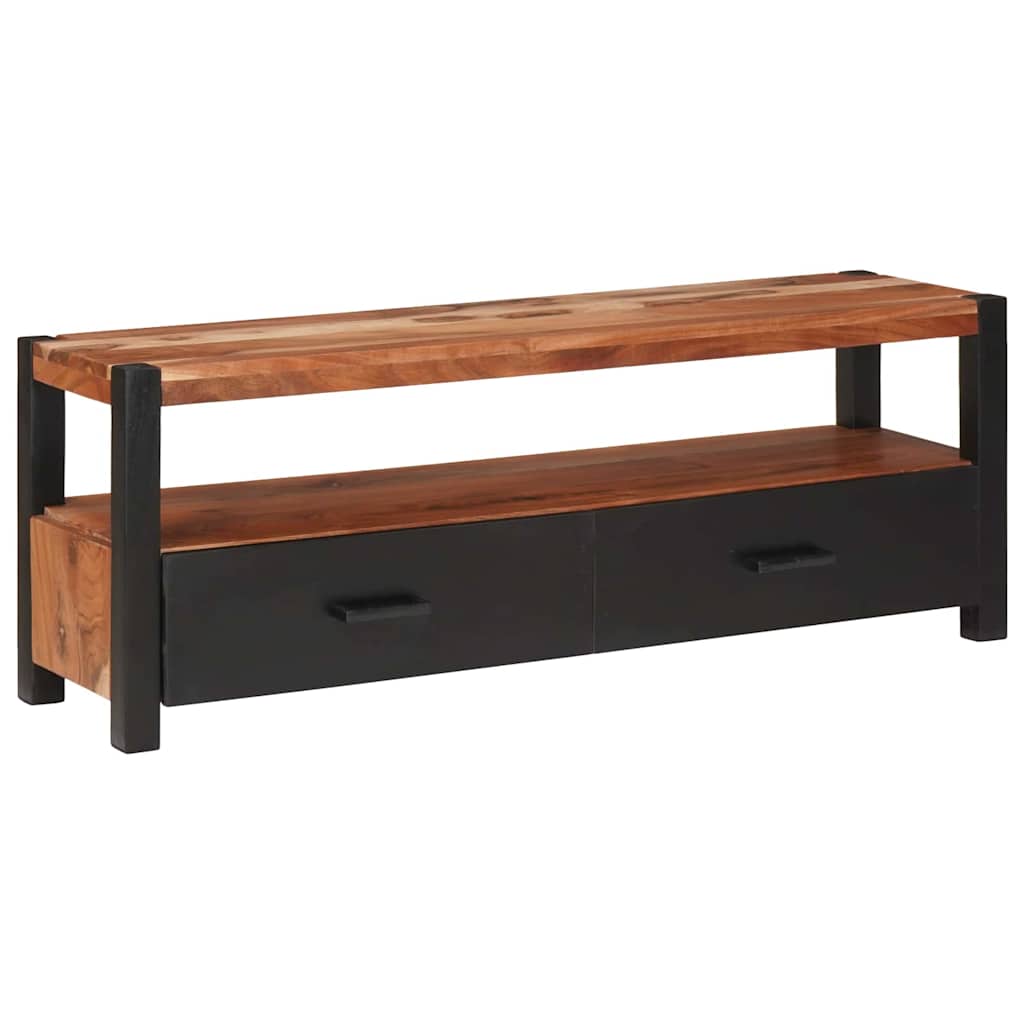 Medieskap med skuff Brun 110 x 30 x 40 cm Solid akasietre